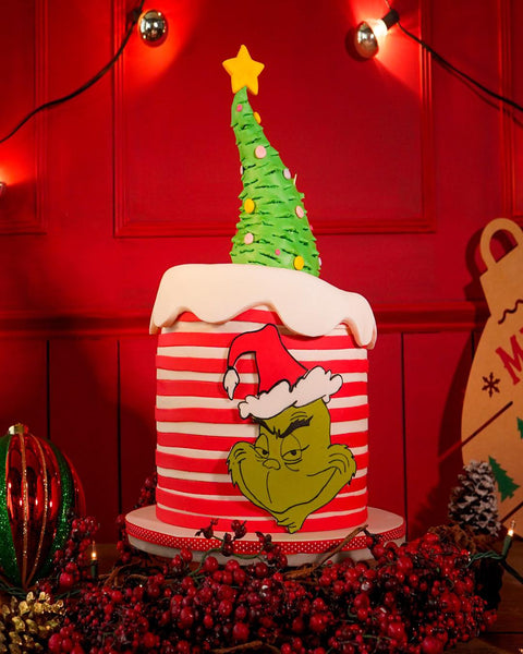 Pastel Vintage Grinch - Grinch Vintage Cake