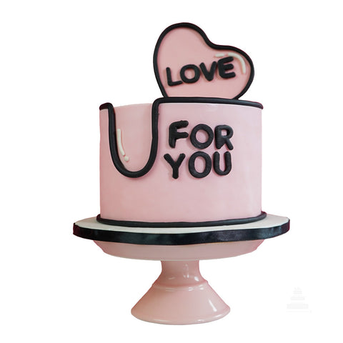 Pastel Corazón Cómic - Comic Heart Cake