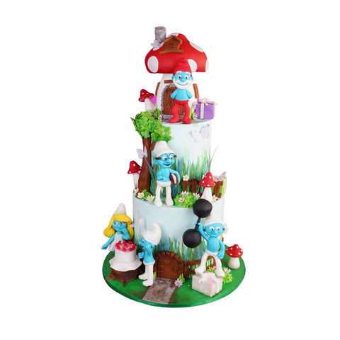 Smurf Cake - Pastel de Pitufos