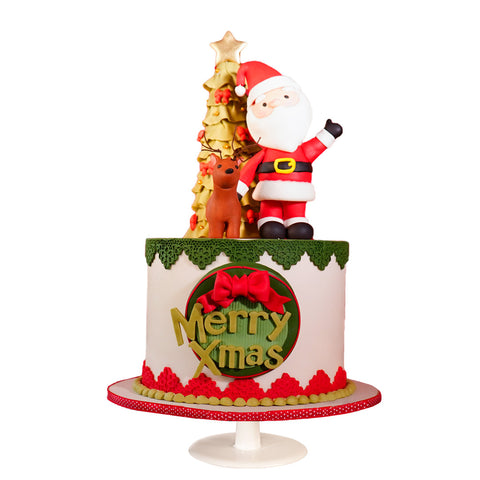 Pastel Santa Claus Merry Xmas