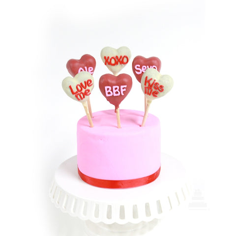Valentine´s Pops, paletas de pastel para regalar