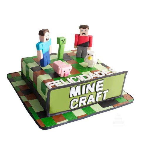 Pastel de Minecraft en CDMX
