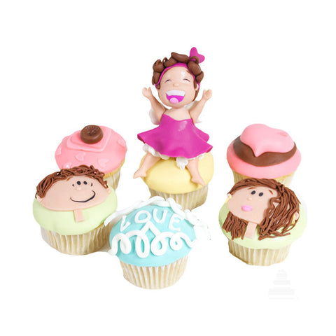 Friends 4 ever, docena de cupcakes decorados