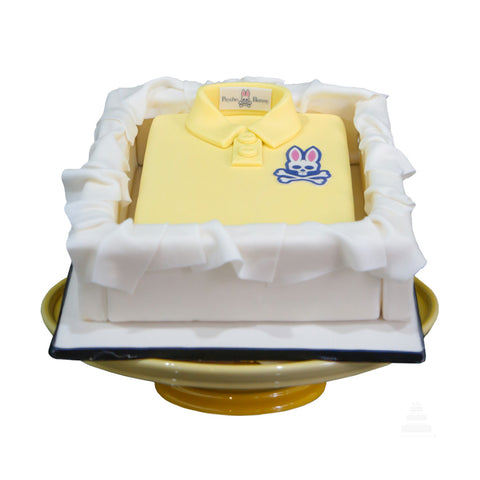 Father's Day Psycho Bunny Shirt Cake - Pastel del Día del Padre en forma de camisa Psycho Bunny