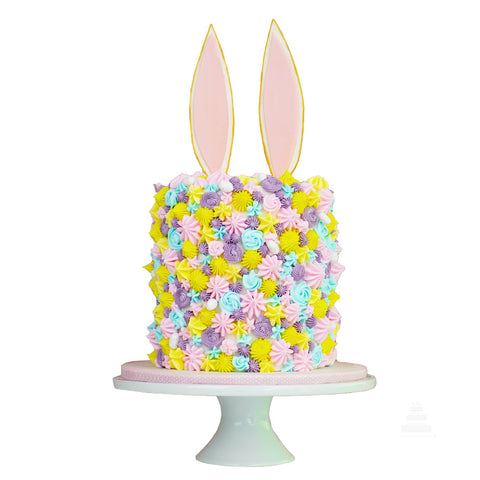 Pastel con Orejas del Conejo Pascua, Cake with Easter Bunny Ears