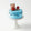 Mini pastel San Valentín 2 a 4 personas color azul con drip y osito corazón