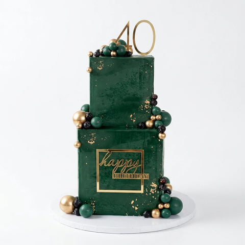Pastel Verde Esmeralda 40 Años | L’Autrichienne