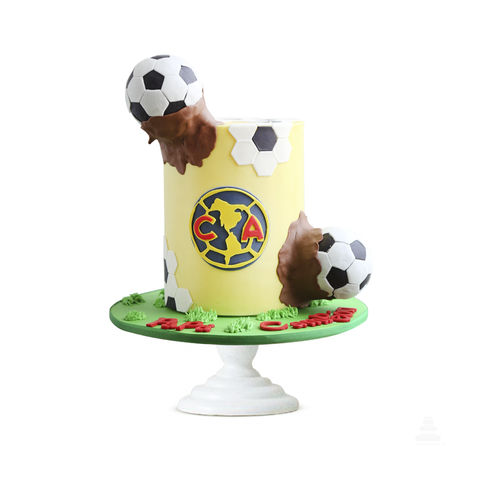 América Dad Cake, pastel de cumpleaños con balones comestibles