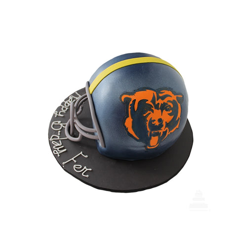 Chicago Bears, pastel con forma de casco de los Osos de Chicago