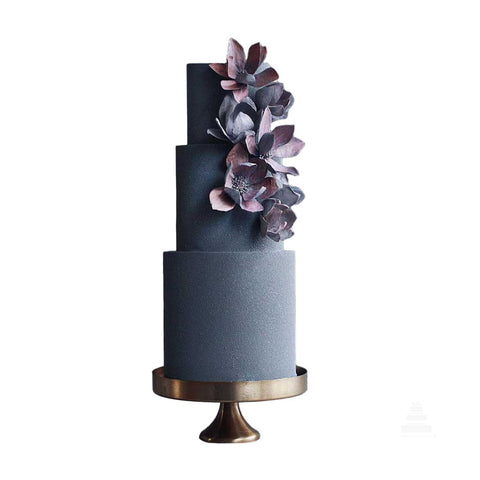 Degraded Charcoal Wedding Cake, pastel decorado para boda