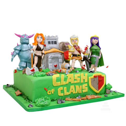 Pastel decorado del juego Clash of clans