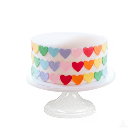 Color Heart Cake