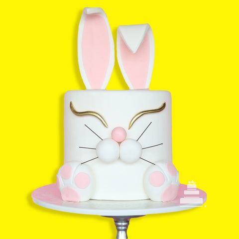 Cute Bunny, Pastel con forma de conejito alegre