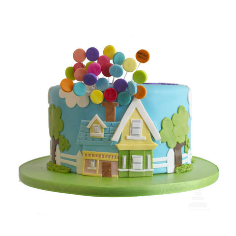 Dream House, pastel de casita de película Up con globos