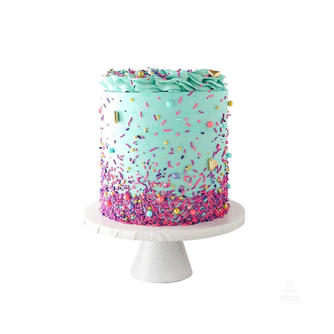 Blue Sprinkles, Pastel con chispas en la cubierta