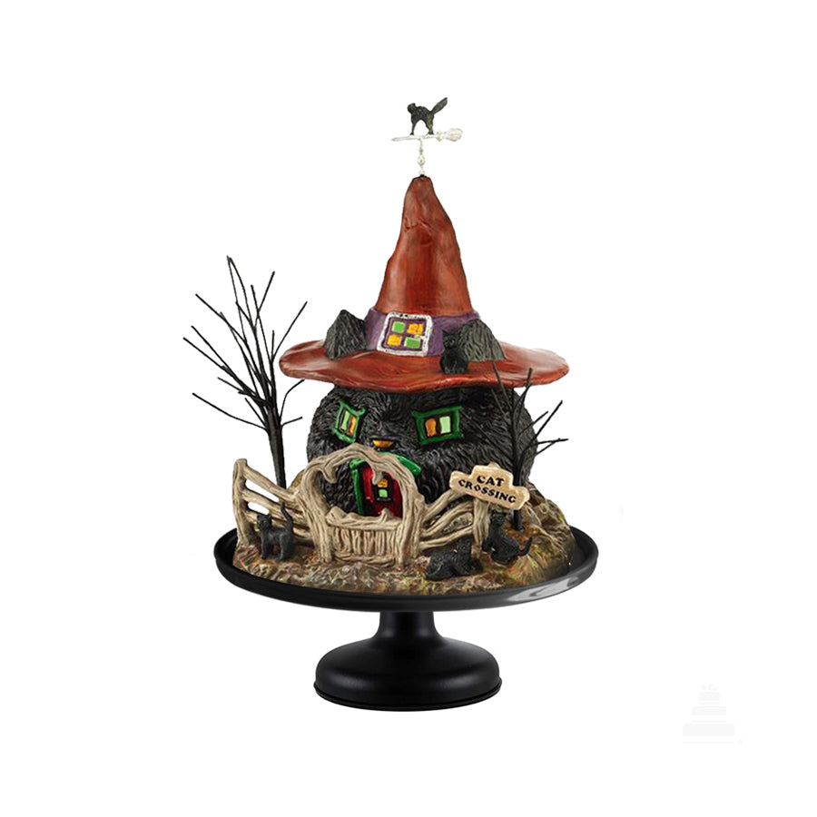 Pastel Haunted Cat en Fondant para Halloween