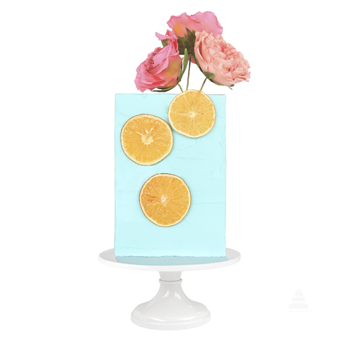 Orange cake - Pastel con decoración de naranjas