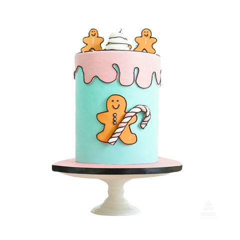 Pastel de Muñecos de Jengibre, Gingerbread Man Cake