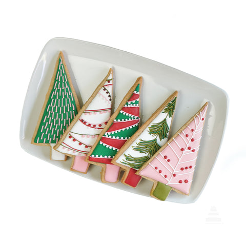 Sweet Christmas Tree Cookies - Galletas de árbol de Navidad