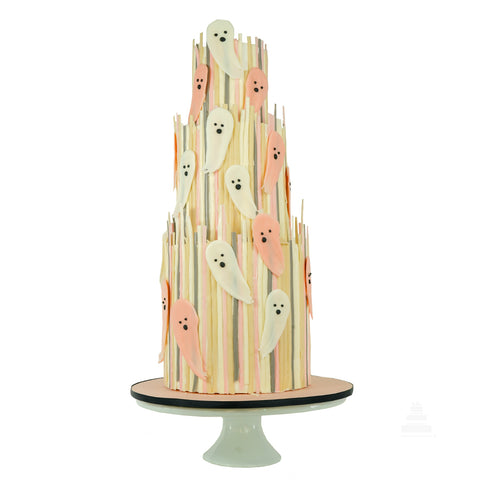 Cute Ghost Cake, pastel de lindos fantasmas para halloween