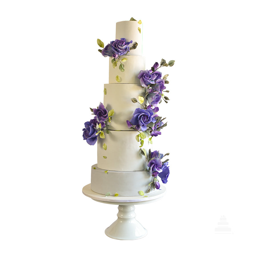 Pastel Floral con Rosas para Boda