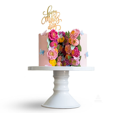 Flowers & Butterflies, pastel con flores y mariposas