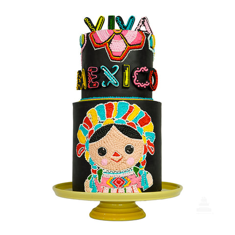 Lele Mexican Doll Cake, Pastel de muñeca Lele