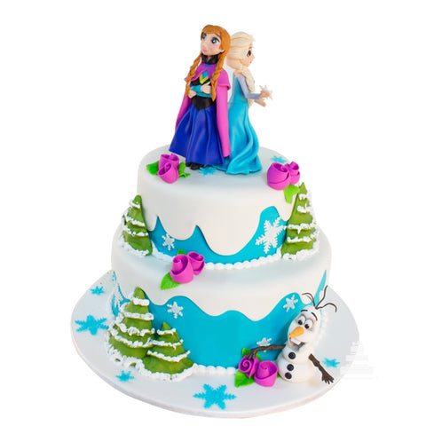 Let it Go! Pastel decorado con la temática de Frozen