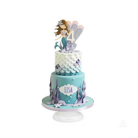 Pastel decorado de la sirenita, Lisa Mermaid – L Autrichienne