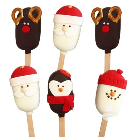 Xmas Pops, paletas de pastel decoradas navideñas