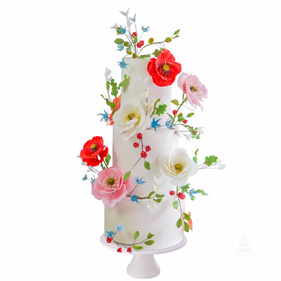 Pastel de Bodas con Amapolas | Poppies Flower