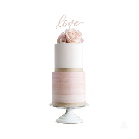 Love Pink, pastel decorado en fondant