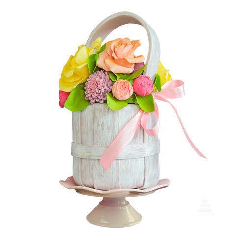 Flower Basket Cake, pastel canasta de flores