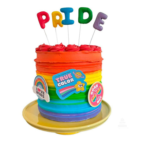 Pastel Stickers del Mes del Orgullo - Pride Month Stickers Cake