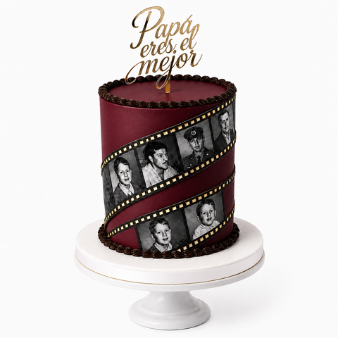 Pastel Día del Padre personalizado con fotografías