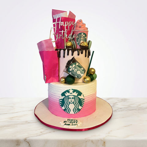 Pastel Starbucks Coffee Lover Personalizado