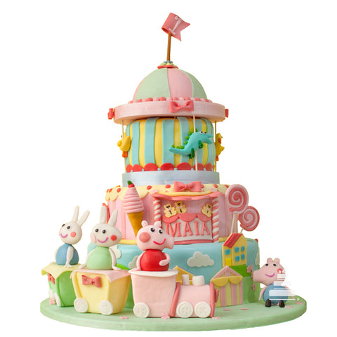 Peppa Pig Carrusel, pastel decorado