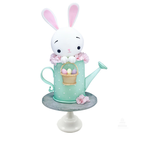 Bunny Garden Cake, pastel de conejo en regadera de jardín