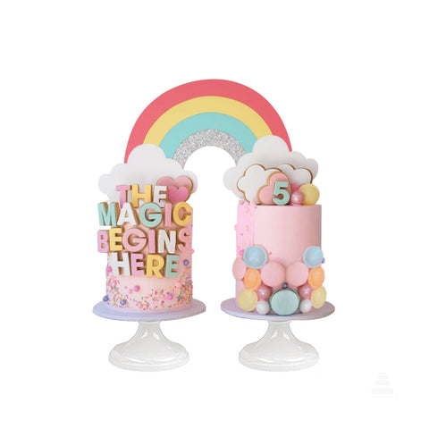 Magic Begings, Pastel con arcoiris de fondant