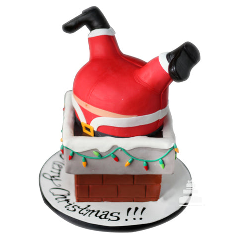 Ayuden a Santa, pastel decorado divertido