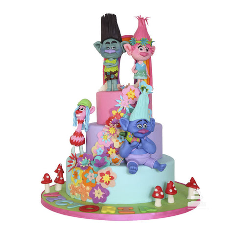 Trolls Party, pastel decorado infantil