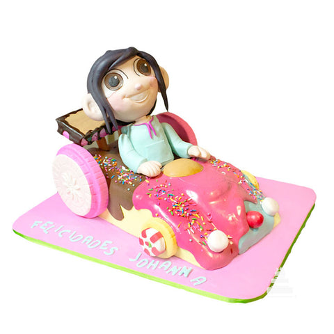 Pastel de Vanellope von Schweetz de la película Ralph, el Demoledor