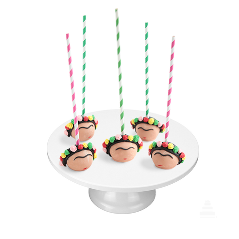 Frida Cake pop, paleta rellena de pastel decorada