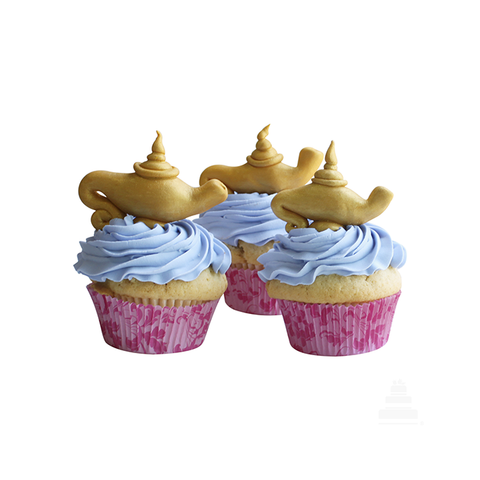 Magic Lamp Cupcake, docena decorados con lámparas de azúcar