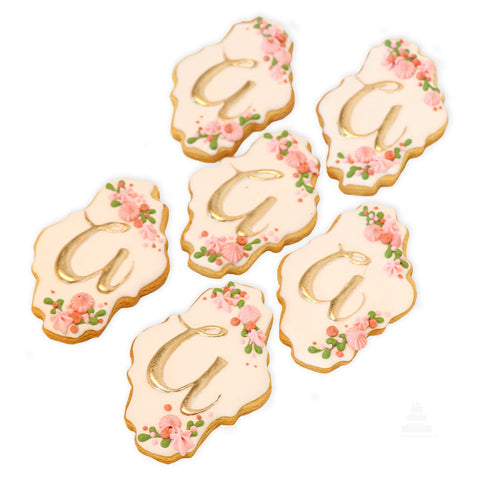 Monogram baby cookies - Galletas con monograma