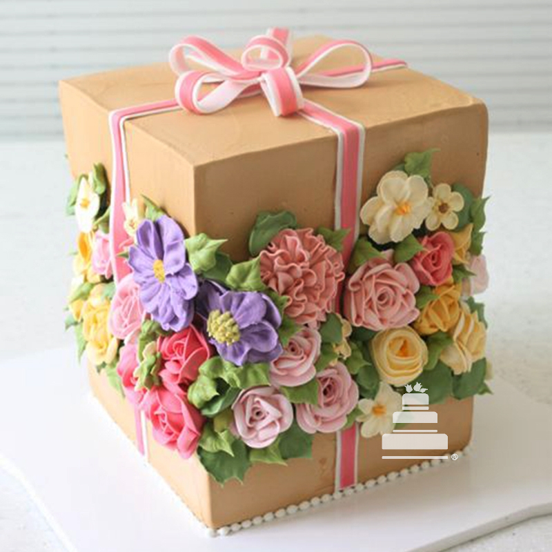 Flower Box, pastel de caja de flores para regalar