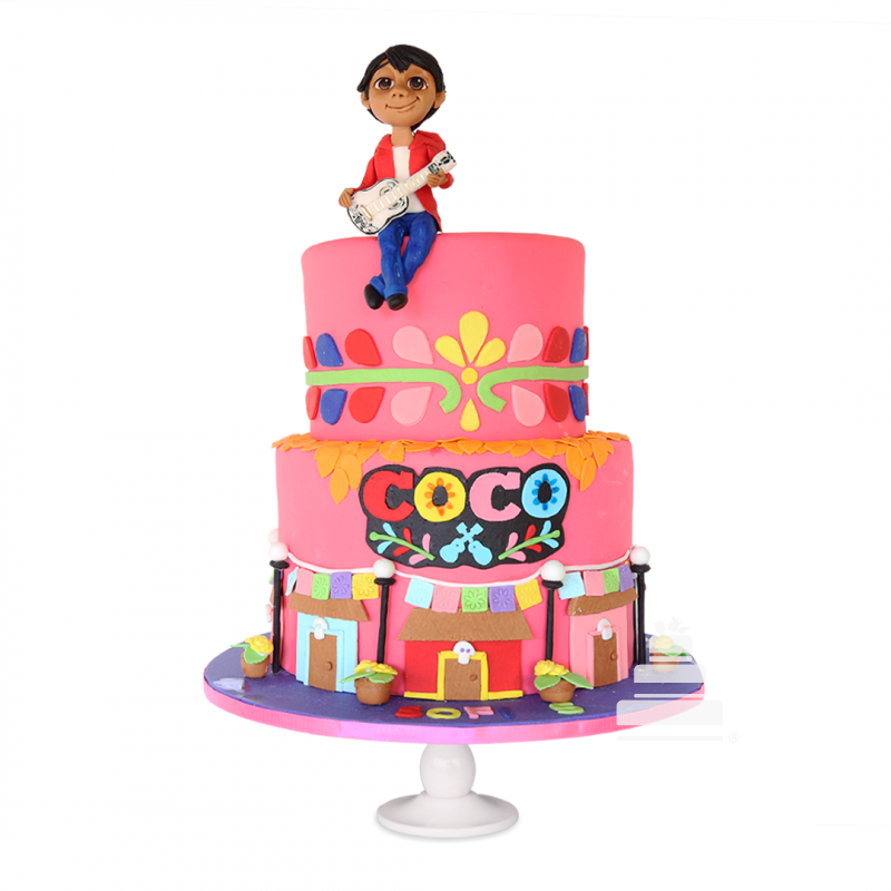 Coco, pastel decorado con el tema de la película