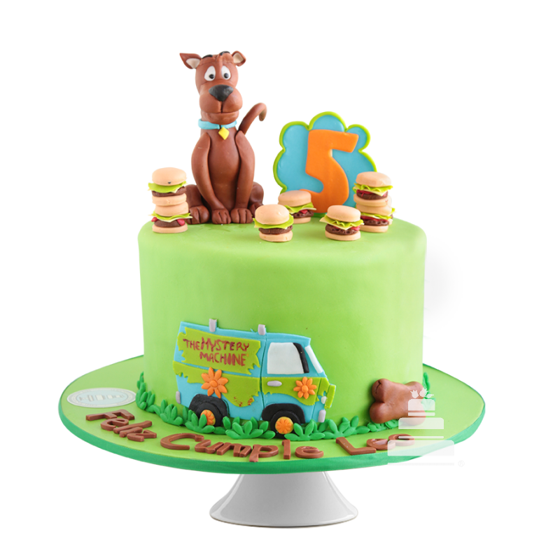 Pastel decorado de fondant de Scooby Doo para cumpleaños