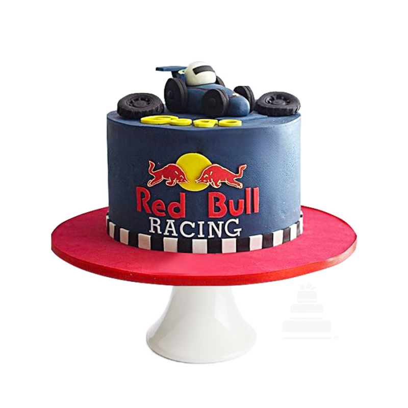 Racing Cake, Pastel decorado con auto Fórmula 1 en fondant