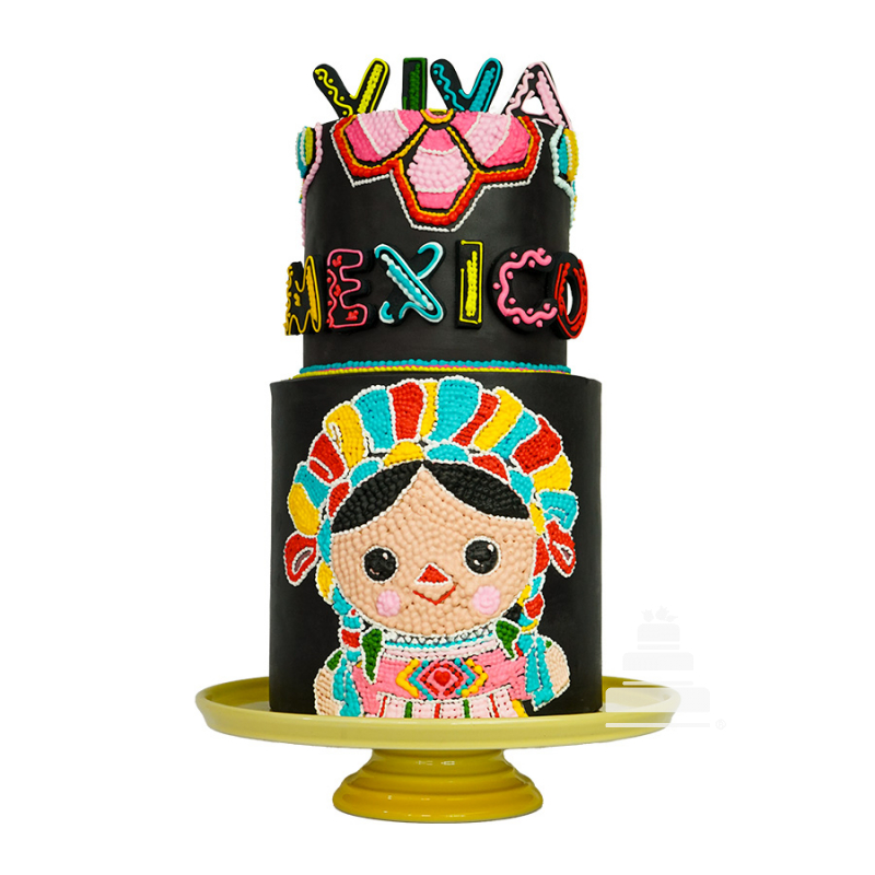 Lele Mexican Doll Cake, Pastel de muñeca Lele de tradiciones mexicanas